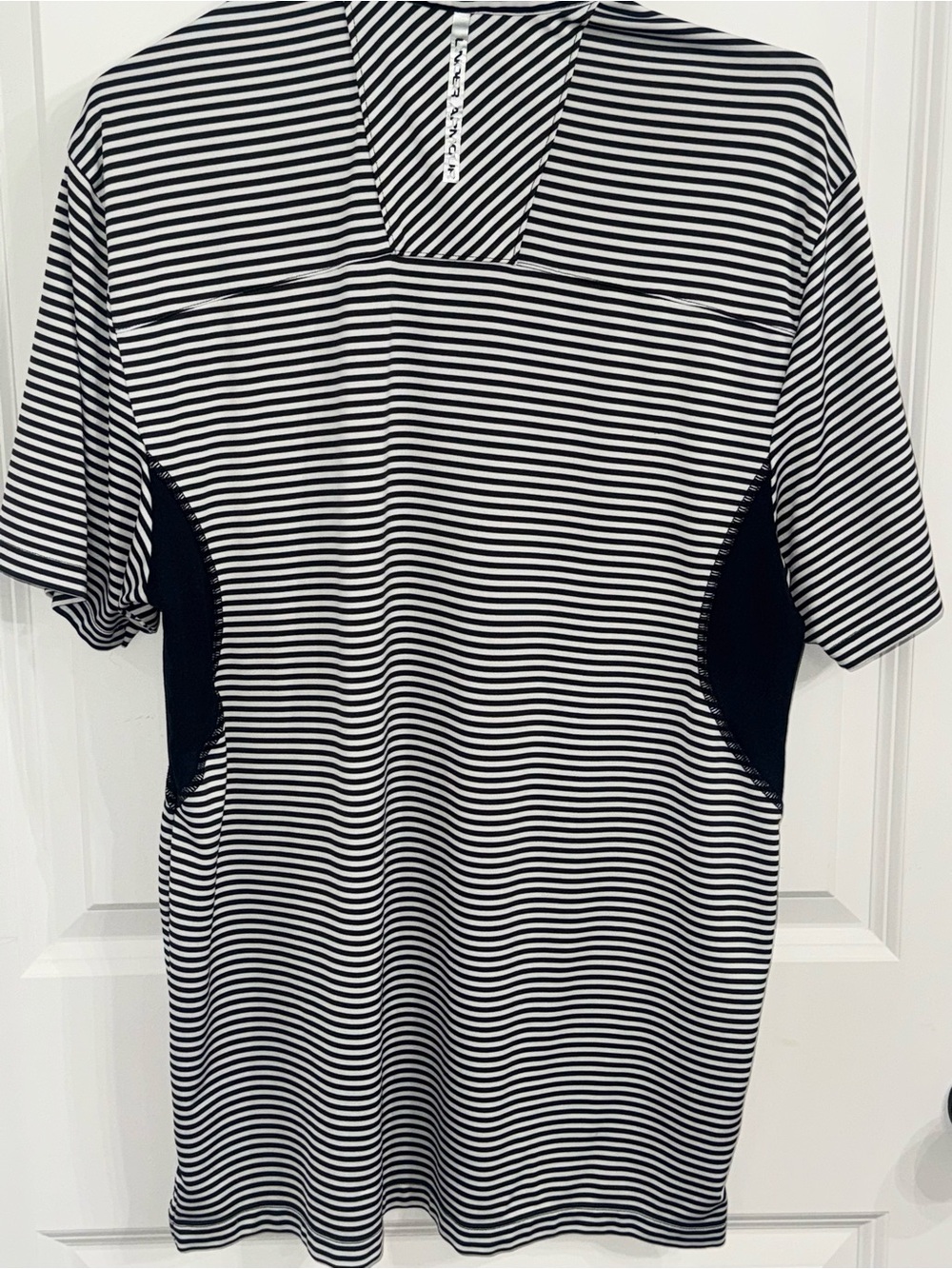 Under Armour Black & White Striped Men’s Polo - Picture 2 of 3